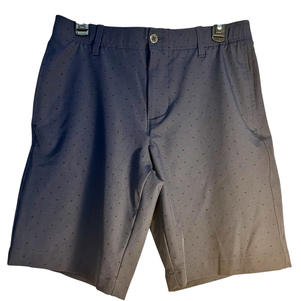 Under Armour Men’s Golf Shorts Navy Blue Printed Black Dots Sz 32